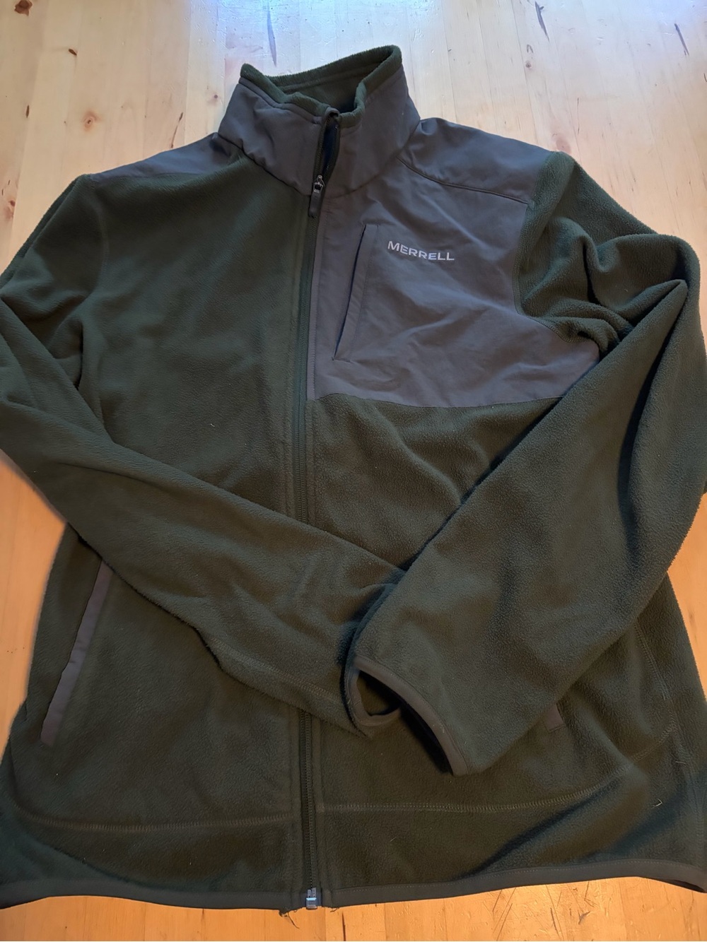 Merrell Men's Dark Olive Green Full-Zip Fleece Jacket